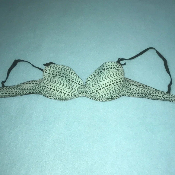 JOE BOXER 36 B sea foam mint Aztec print padded push up bra - Picture 1 of 8